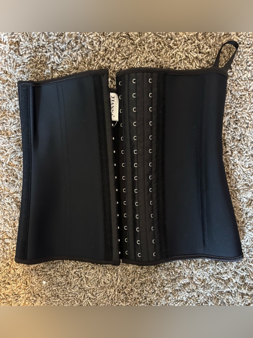 Anna Black Waist Cincher with Front Closure